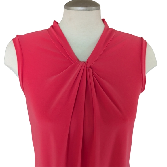 Tommy Hilfiger sleeveless pink silky blouse size medium - Picture 4 of 9